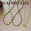 Moda Versátil Simple Estilo Bosque de Verano Collar de Cuentas Ábaco Cadena de Clavícula en Capas de Lujo Ligero Nicho de Alta Gama para Mujeres