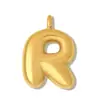 Colgante de Letra del Alfabeto Burbuja, Colgante DIY de Acero Inoxidable Chapado en Oro Pulido, Collar Elegante para Mujer, Colgante de Joyería de Acero de Titanio
