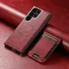 Funda para teléfono Samsung S26Ultra con ranura para tarjetas S25Plus Carga inalámbrica Soporte magnético Magsafe Funda de cuero