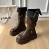 Botas Altas de Moda para Mujer Estilo Retro para Personas Bajas Botas Martin 2026 Nuevo Otoño Invierno Dos Usos Botas Altas de Montar