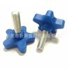 48 mm-M10 Azul Pentagonal Plástico Ecológico Cabeza de Plástico Mango de Tornillo de Mano Mango de Tornillo Tornillo de Ajuste Fabricante