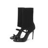 Sandalias hermosas de estilo francés 2025 para mujer, nuevas sandalias de verano con tiras romanas de tacón alto y punta abierta.