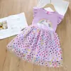 Falda de verano para niñas, popular transfronteriza, para niñas medianas y grandes, falda de niña, vestido de princesa, vestido de malla de algodón puro súper de hada