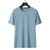 Camiseta de Seda Helada Transpirable Nueva de Verano 2026 Estilo Pareja Cuello Redondo Talla Grande Secado Rápido Manga Corta Venta Directa de Fábrica Se Puede Enviar en Nombre de Otros