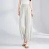 Pantalones de encaje con volantes, de cintura alta, corte holgado, pantalones tipo linterna adelgazantes, 2026 verano casual transpirables versátiles cropped bloomers