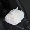 Caja de Pañuelos para Coche Tela Puff Colgante Caja Apoyabrazos Caja de Papel Bolsa de Almacenamiento Multifuncional para Coche Caja de Pañuelos