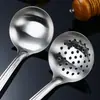 Espátula de Acero Inoxidable 201 Juego de Utensilios de Cocina Espátula para Cocinar Espátula Engrosada Colador de Cocina Anillo de Ping Pong Cuchara con Mango Plano