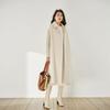 Shenghongdong Nuevo Abrigo de Lana de Longitud Media Simple y Elegante con Cuello Cerrado, Botón Único, Holgado y Suave para Mujer 13566