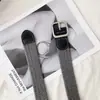 Cinturón de Lona Tejida Elástica y Estirable para Hombres y Mujeres, Estilo Coreano sin Agujeros, Versátil, Estudiante, Casual, Moderno, con Hebilla de Pin