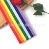 En stock 1-6CM poliéster color arcoíris cifrado cinta de costilla decorativa rayas de colores ropa bolsos cinturón tejido