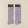 Calcetines de cinco dedos para mujer, calcetines largos para los dedos, combinación de colores, punto de doble canalé, desodorante antibacteriano, casuales, bordados, calcetines deportivos