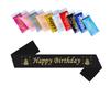 Feliz Cumpleaños Serigrafía Inglesa Banda de Cumpleaños Accesorios para Fotos Suministros para Fiesta Transfronterizos Varios Estilos Venta Caliente Transfronteriza