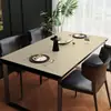 Mantel de Mesa de Cuero Negro, Resistente al Aceite, Impermeable, Mantel de Mesa de Comedor sin Lavado, Protector de Mesa de Centro, Mantel de Lujo Ligero y de Gama Alta