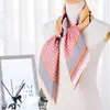 Estilo K Lenço Quadrado 90 Elegante Seda de Imitação Sarja Feminina Decorativo Lenço de Seda Feminino Toque de Seda DIY Lenço Fino de Seda