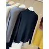 Camiseta Base Falsa de Cuello Semi Alto para Mujer 2026 Nueva Manga Larga Suave y Amigable con la Piel Top Interior para Capas Otoño/Invierno
