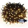 Linternas Pequeñas de Gypsophila Más Vendidas de Amazon Transfronterizas de Bajo Voltaje Impermeables para Exteriores Cadena de Luces para Árbol de Navidad Cable Negro Verde Oscuro