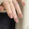 Uñas Postizas Huanhuan Color Nude de Moda Estilo Puro Deseo Templo Ganlu Hechas a Mano Parches de Uñas Postizas