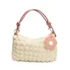 Bolso Pequeño Cruzado de Moda Estilo Coreano Color Sólido Fresco Pequeño con Tirante de Hombro Anudado para Mujer 2025 Nuevo