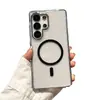 Funda Magnética Transparente Cielo Estrellado para Teléfono Adecuada para Samsung S25Ultra Protección de Lente S24/S25/A56 Fuerte Succión Magnética