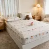 Sábana bajera acolchada, pieza única, protector de colchón engrosado, no es algodón puro, funda de cama 100% algodón, protector de colchón a prueba de polvo y antideslizante