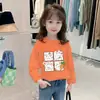 Camiseta de Manga Larga de Algodón Puro para Niños para Primavera y Otoño, Top Holgado Lindo para Niñas, Camiseta Básica Versátil para Niños Mayores en Primavera y Otoño