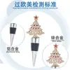 Rolha de Vinho Árvore de Natal com Pontos Diamantados de Nova Cor Decoração de Natal Rolha de Vinho Tampa para Garrafa de Vinho
