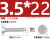 Tornillos Autorroscantes de Acero Inoxidable 316 con Cabeza Avellanada Cruzada Tornillos Autorroscantes de Cabeza Plana Gb846 Tornillos de Fijación Decorativos M2.2-6.3