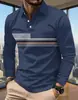 Camisa polo de manga larga transfronteriza para hombre, nueva ropa casual para hombre de Amazon con cuello de solapa