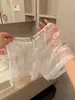 Gardenia Blanca Frío Ligero ~ Pantalones de Seguridad de Encaje Sexy para Mujer Cintura Media Pantalones Base de Deseo Puro Boxer de Verano Tentación para Mujer