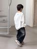Pantalones Largos Gruesos Vintage con Forro de Felpa de Invierno 2025 para Niños Mayores Aimobeibei, Jeans Rectos Cálidos Retro