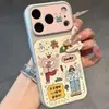 Capa de Celular Menina Graffiti Compatível com iPhone 16 Pro Max Capa de Celular Apple 17 Galvanizada Mudança Instantânea Capa Flexível Proteção