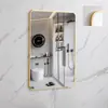 Espejos de Maquillaje con Marco de Aluminio para Comercio Exterior Transfronterizo, Espejos para Baño Doméstico, Espejos para Baño de Ingeniería Hotelera, Venta al por Mayor