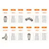 Accesorios Neumáticos Todo Cobre Niquelado Recto de Paso PC8-02 Codo Enchufable PL6-01 Válvula de Mariposa Resistente a Alta Presión SL12-04 Resistente a la Presión