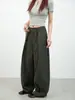 Pantalones Morados de Moda Cortados con Tijera para Mujer, Novedad Otoño 2026, Pantalones Casuales Sueltos de Cintura Alta, Versátiles Pantalones de Pierna Ancha Adelgazantes
