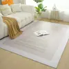 Alfombra Minimalista Italiana de Lujo Ligero Líneas Alfombrilla Lisa para Sala de Estar Estilo Wabi-Sabi Alfombra para Sofá Mesa de Café Alfombra para Dormitorio Mesita de Noche