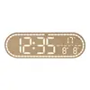 Reloj de Estilo Geométrico Simple, Reloj Decorativo para Sala de Estar y Comedor, Reloj Electrónico LED Multifuncional, Reloj de Dormitorio Gh9009
