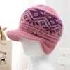 Gorro de Invierno para Mujeres de Mediana Edad y Mayores Abuela Mamá Persona Mayor Gorro Cálido Más Terciopelo Protección contra el Frío Lana Gorro de Punto para Señora Mayor