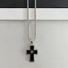 Colar Pingente Cruz Dopamina Doce e Cool Ins Aço Titânio Trendy Nicho Sexy Moda Versátil Corrente Clavícula para Homens e Mulheres