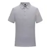 Camisa Polo Primavera & Outono Logo Estampado Roupa de Trabalho Manga Curta Publicitária Camisa Cultural Gola Roupa de Trabalho Camiseta Bordada Algodão