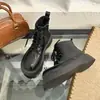 Botas Martin estilo europeu femininas 2026 novo outono e inverno sola grossa aumento de altura estilo britânico pessoas baixinhas versátil botas curtas marrons
