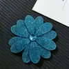 Acessórios florais luxuosos cravejados de diamantes, acessórios de flor tridimensional embellished com diamantes, flores para sapatos DIY, presilhas de cabelo, broches, acessórios decorativos