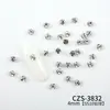 Nuevas Decoraciones para Uñas Acabadas Sin Base de Corte 33, Accesorios para Uñas de Bola de Diamante Blanco Brillante