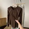 Camisa Base Estilo Europeu Mousse Macio Veludo Manga Raglan, Camiseta Redonda Manga Curta Longa, Roupa Íntima Slim Fit Outono Inverno para Mulheres