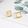 Juego de Seis Pendientes Pequeños de Piedra Ojo de Gato 2022 Nuevos Pendientes Coreanos de Moda Estilo Celebridad de Internet con un Toque de Lujo para Mujer