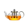 Tetera de Vidrio de Alto Borosilicato Resistente a Altas Temperaturas con Filtro, Juego de Té Transparente para Uso Doméstico, Separación de Té y Agua de Acero Inoxidable