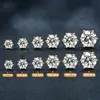 Pendientes clásicos de seis garras de moissanita de imitación, moda coreana y japonesa, elegantes accesorios para la oreja de circonia, pendientes unisex al por mayor para mujer