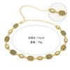 Cadena de Cintura con Borla de Metal Bohemia para Mujer Vintage Piezas Redondas Accesorios Vestido Bikini Cadena Corporal