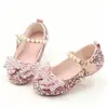 Zapatos de Princesa para Niñas Estilo Nuevo Primavera y Otoño Suela Suave Zapatos de Cristal Zapatos Planos para Niños Desfile de Moda para Niñas Pequeñas Zapatos de Piel