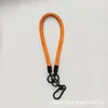 Cordão de Pulso Trançado Colorido Curto, Cordão para Celular, Chaveiro Multifuncional Anti-Perda, Cordão Destacável