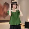 Diseño de Nicho, Camisa Casual y Versátil con Mangas Abullonadas para Mujer, Nuevo Top Delgado y Bonito Verano 2025